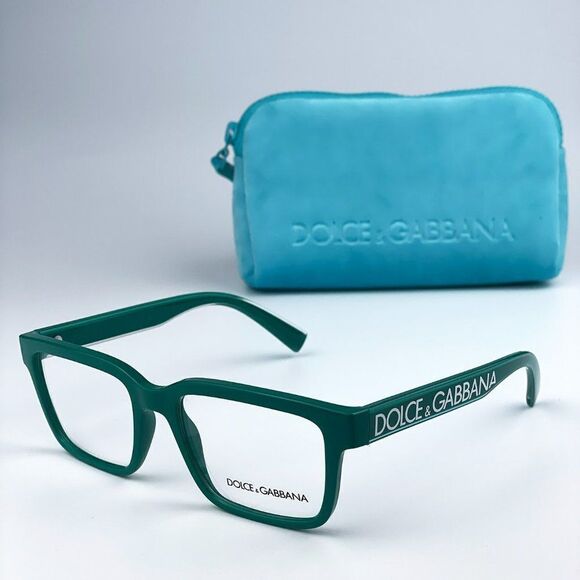 NEW D&G DG5102 3311 Crystal Green Rectangle Unisex Eyeglasses
